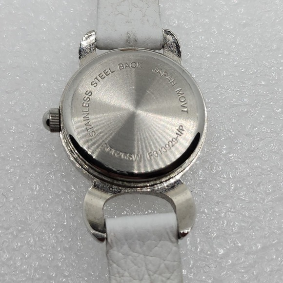 Diamond Accent 21mm White Silver Loki DNA Twist Case Crab Claw lug Watch Leather - Picture 6 of 7